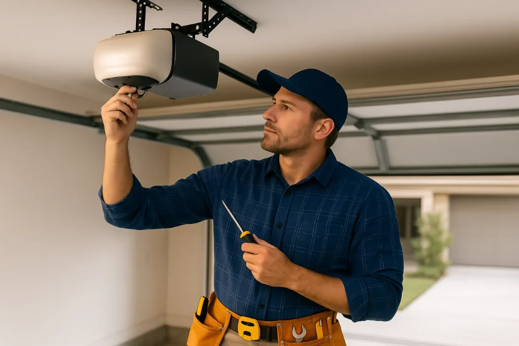Call a technician when garage door opener not working